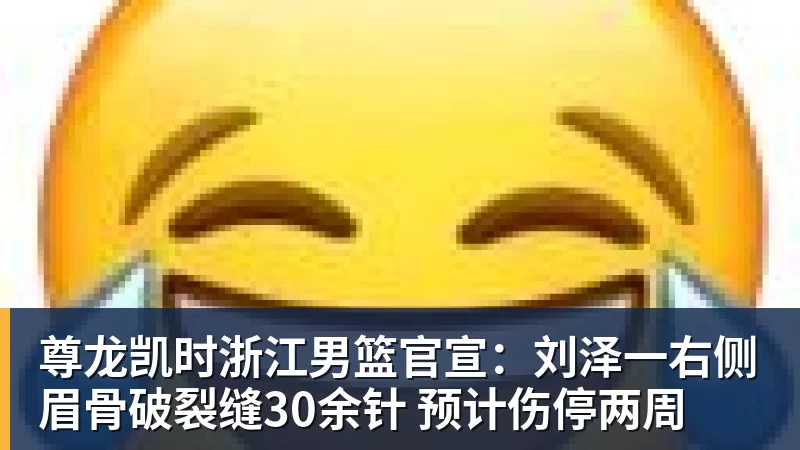 尊龙凯时浙江男篮官宣：刘泽一右侧眉骨破裂缝30余针 预计伤停两周